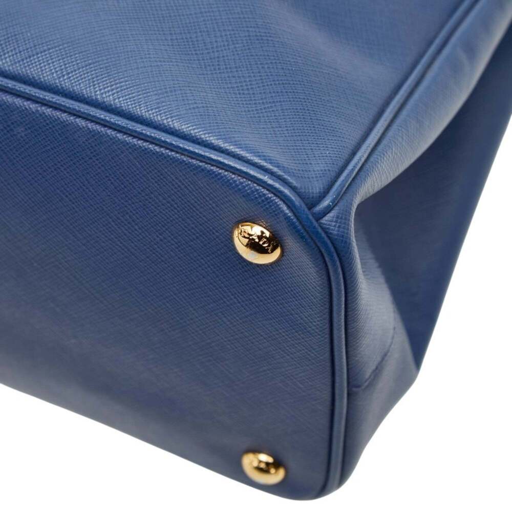 PRADA Blue Leather Saffiano Shoulder Bag - Picture 4 of 13